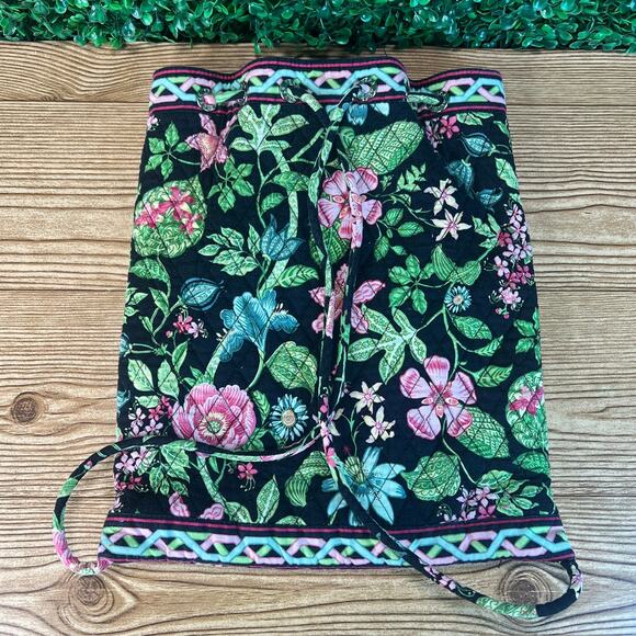 Vera Bradley Botanica Retired Backsack Drawstring Backpack - Picture 2 of 9
